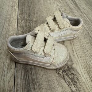 Vans Kids Cream Glitter Sneakers